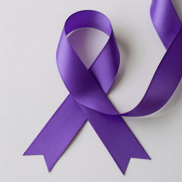 Create a 3D purple ribbon for compositing purposes