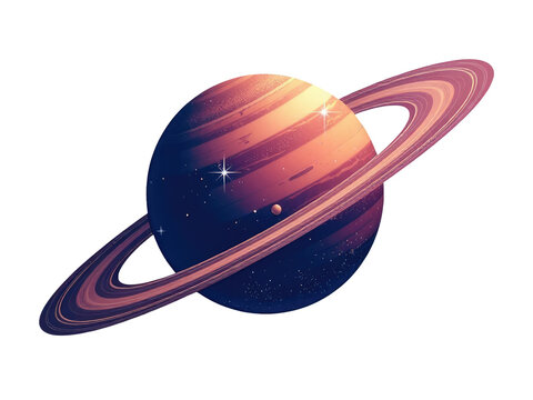 A photo of a planet with a ring orbiting around it, suitable for astronomy or space-themed designs
