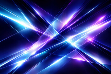 プリズム状に分断されたシャープなホログラフィック光の背景｜近未来テック・ゲームUI向け