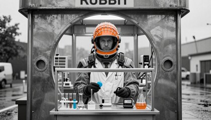 Futuristic Scientific Experiment Station