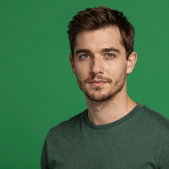 Obraz premium High-quality illustration on solid green or green screen background