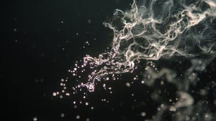 Abstract Fluid Art with Bubbles