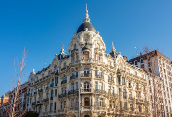 Fototapeta premium Traditional architecture in center of Madrid, Spain