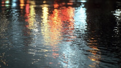 Rainy street reflections