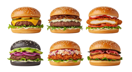 Variety of Delicious Gourmet Burgers Displayed 18.
