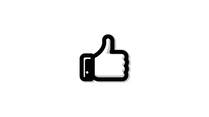 Thumbs up icon showing approval, liking, and positive feedback. Hand gesture symbol for agreement, success, and social media concepts.