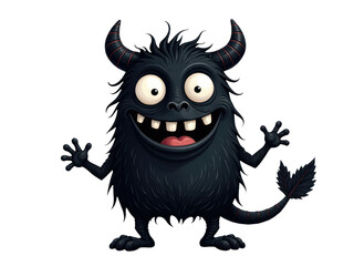 Naklejka premium A small, adorable creature with large horns and a sweet face