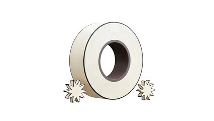 Roll of paper with starbursts