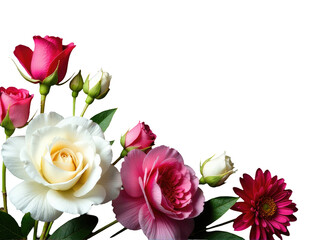 Obraz premium A delicate arrangement of pink and white flowers in a vase, perfect for decorating any space