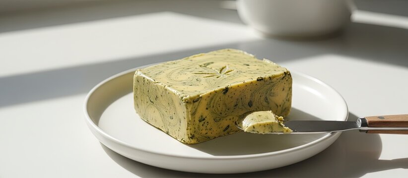 Cannabutter - green marijuana cooking fat 