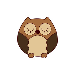 Obraz premium owl on a white background