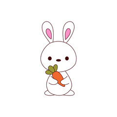 Obraz premium rabbit with carrot