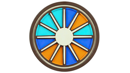 Obraz premium Colorful Stained Glass Window Fragment