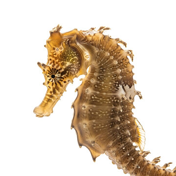 A graceful seahorse swimming in the ocean