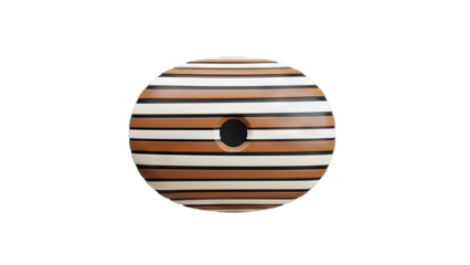 Striped Sphere with a Central Hole