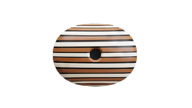 Striped Sphere with a Central Hole - Powered by Adobe
