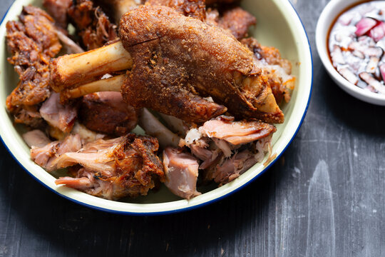 rustic crispy filipino pork leg