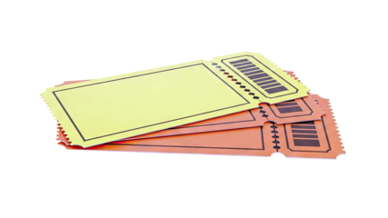 Yellow and Orange Blank Tickets