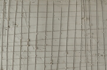 Grey modelling clay background and texture with squares