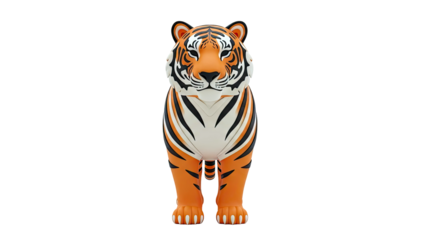 Stylized Tiger Figurine