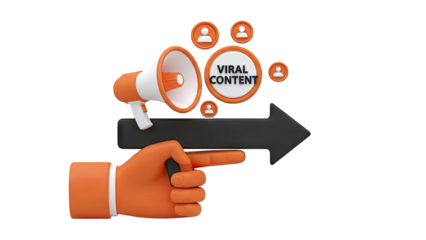 Viral Content Promotion with Megaphone and Arrow