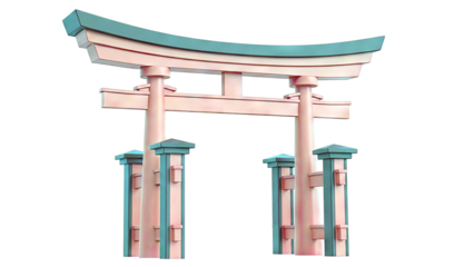 Red Japanese Torii Gate