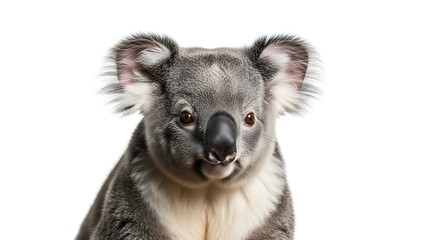 Obraz premium A Playful Gaze: A captivating portrait of a charming koala, revealing its distinctive features and endearing gaze. 