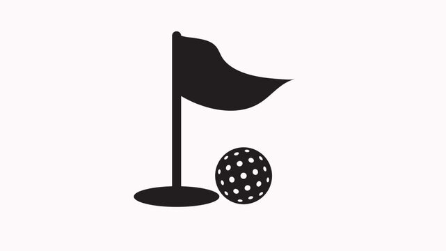 golf  icon animation simple flat