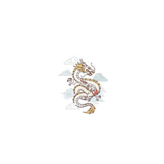 Obraz premium Chinese Dragon Illustration