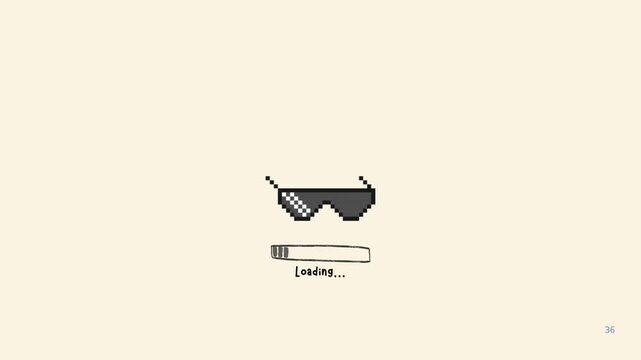 Cool shades with a loading bar, representing anticipation and waiting for something exciting