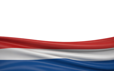 Netherlands flag flowing gracefully for patriotic projects, national holidays, and representing Dutch pride and heritage beautifully