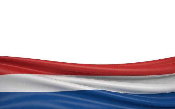 Netherlands flag flowing gracefully for patriotic projects, national holidays, and representing Dutch pride and heritage beautifully