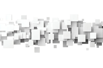 Obraz premium Dynamic digital landscape with white cubes, representing modern technology and innovation