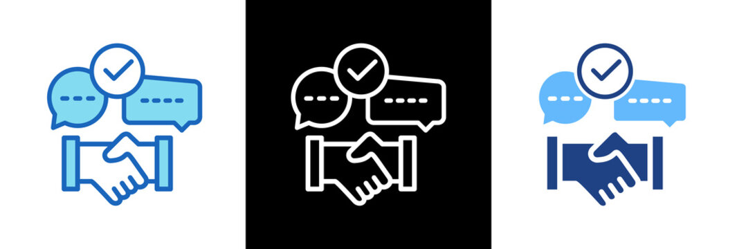 Negotiation triple icon