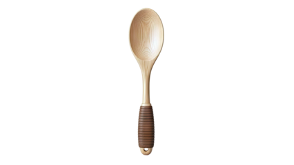 Wooden Spoon with Textured Handle