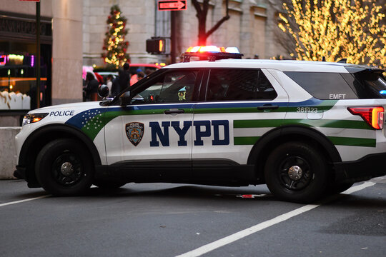 nypd, police car on the street