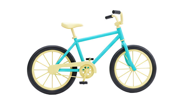 Turquoise and Yellow Bicycle