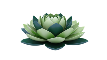 Green Lotus Flower