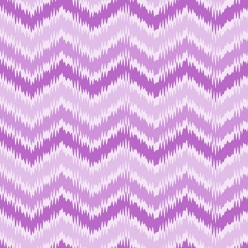 Abstract seamless chevron/zigzag pattern in shades of purple and lavender, featuring a blurry, textured ikat style.