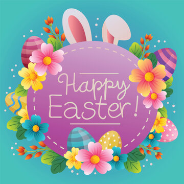 happy easter bunny ear egg easter hunt