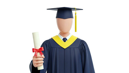 Graduation Ceremony Figure with Diploma
