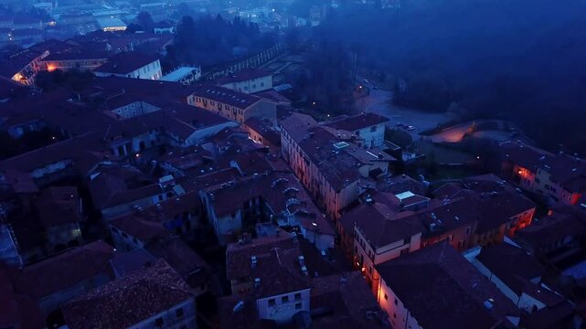 Biella, Italy - Cold and Foggy Medieval Village, Cityscape - Cinematic Sky View
Explore the charm of Biella, Italy, from the top of the hill, offering an incredible sky view and cityscape. Enjoy cinem