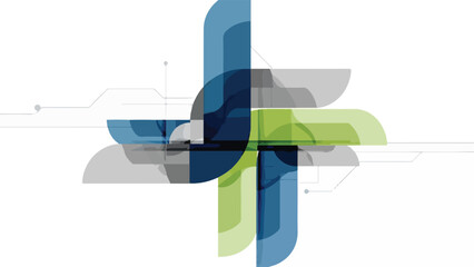 Abstract design with intersecting shapes © Itachi