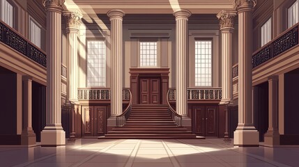 Obraz premium Grand Hallway Interior