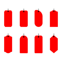 Discount labels, price tag abs sale labels. red ribons