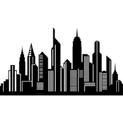 Obraz premium City Skyline Silhouette Design