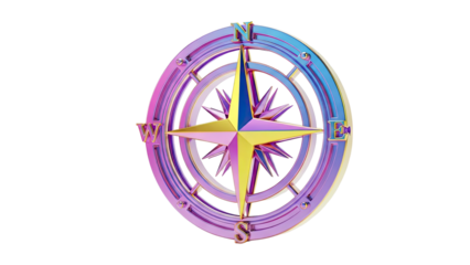 Iridescent Compass Rose