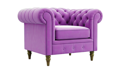 Purple Chesterfield Armchair