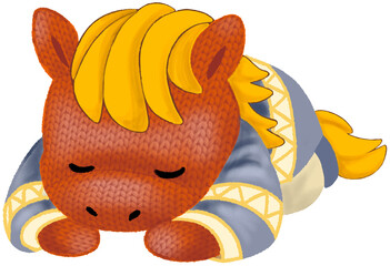 세배하는 말인형