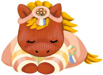 세배하는 말인형